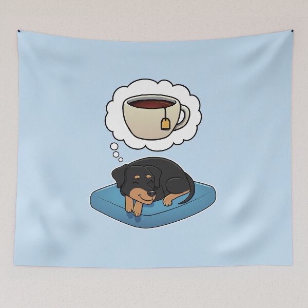 Aperçu de l'œuvre Miniature Pinscher dreaming about Black Tea créée et vendue par DoggieDelights.