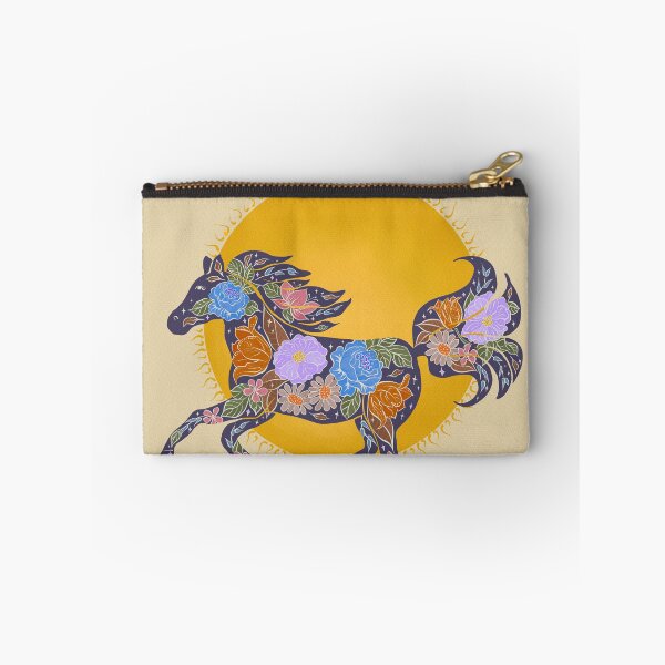 Item preview, Flowery Horse Silhouette - Purple designed and sold by ElaMilkoDESIGN.