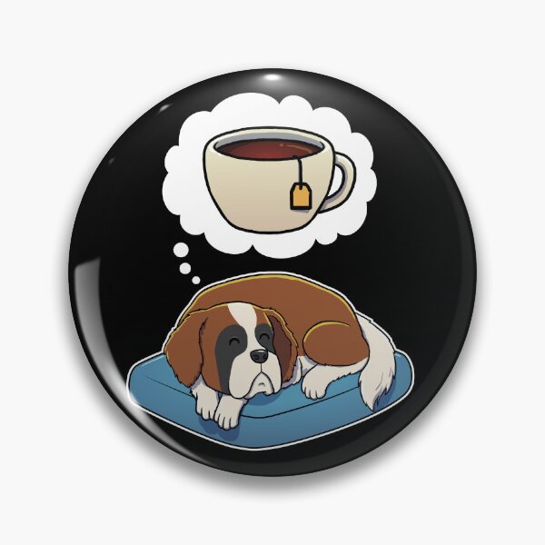 Item preview, St Bernard dreaming about Black Tea designed and sold by DoggieDelights.