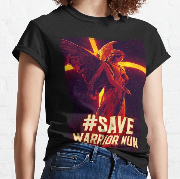 Save Warrior Nun (red) + text Classic T-Shirt