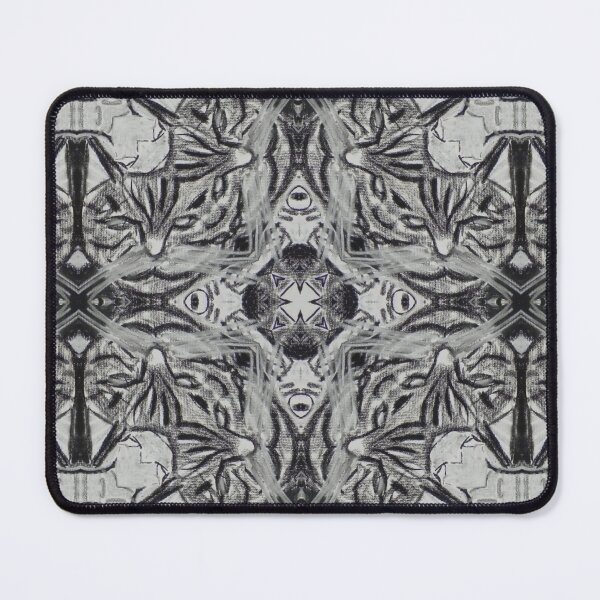 Artikelvorschau, Charcoal Cat Faces Kaleidoscope pattern 15 entworfen und verkauft von Swabcraft.