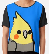Too Many Birds! - Yellow Cockatiel Chiffon Top