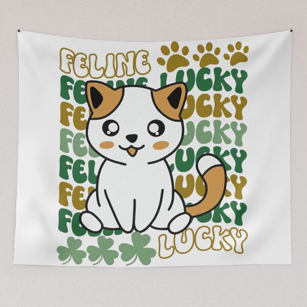 Item preview, Feline Lucky St. Patrick's Day Cute and Funny Lucky Cat designed and sold by PearlMoonGrapes.