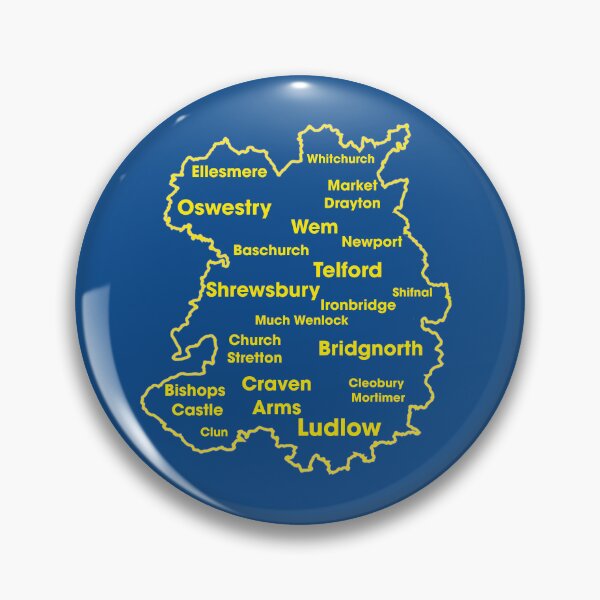Item preview, Shropshire Map and Towns designed and sold by TigandMole.