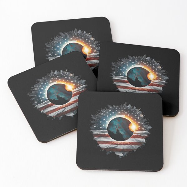 Item preview, 2024 Total Solar Eclipse Patriotic USA  designed and sold by The Junto Shop.