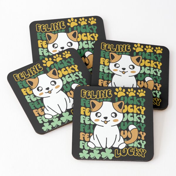Item preview, Feline Lucky St. Patrick's Day Cute and Funny Lucky Cat - Black designed and sold by PearlMoonGrapes.