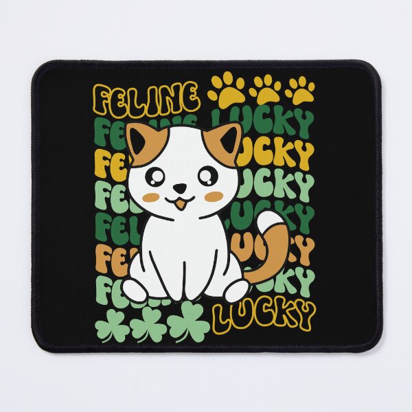 Item preview, Feline Lucky St. Patrick's Day Cute and Funny Lucky Cat - Black designed and sold by PearlMoonGrapes.