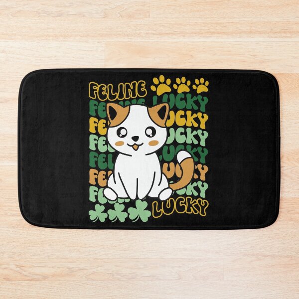 Item preview, Feline Lucky St. Patrick's Day Cute and Funny Lucky Cat - Black designed and sold by PearlMoonGrapes.