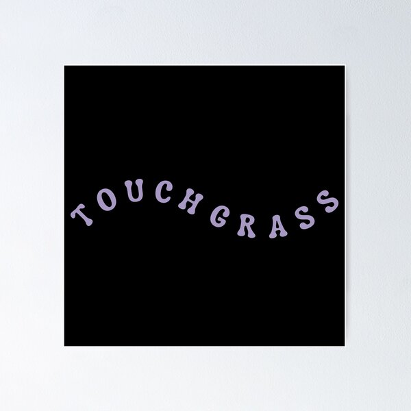 Item preview, Touch grass text wave lavender designed and sold by modeTRIP.