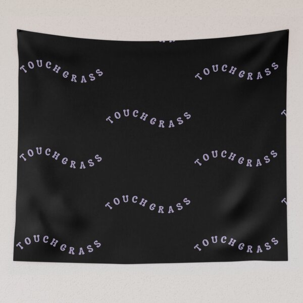 Item preview, Touch grass text wave lavender designed and sold by modeTRIP.