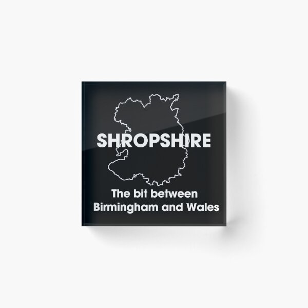 Item preview, Shropshire - The bit between Birmingham and Wales: White designed and sold by TigandMole.
