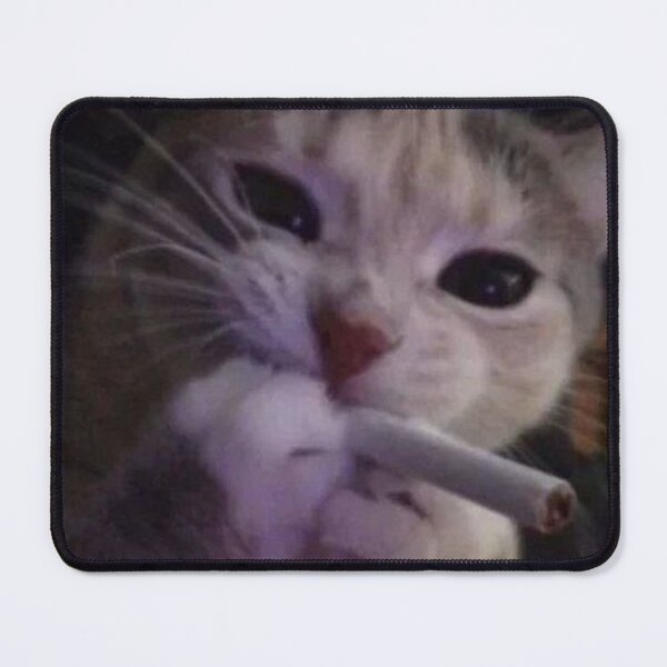 Item preview, smoking cat funny sticker  designed and sold by sersidom.