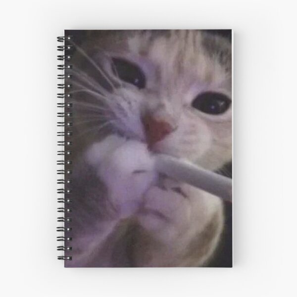 Item preview, smoking cat funny sticker  designed and sold by sersidom.