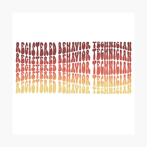 Item preview, Wavy Registered Behavior Technician designed and sold by QuartzLettering.