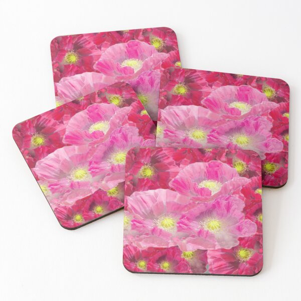 Item preview, PINK-RED FUCHSIA GARDEN POPPY PATTERNS ART designed and sold by sharlesart.