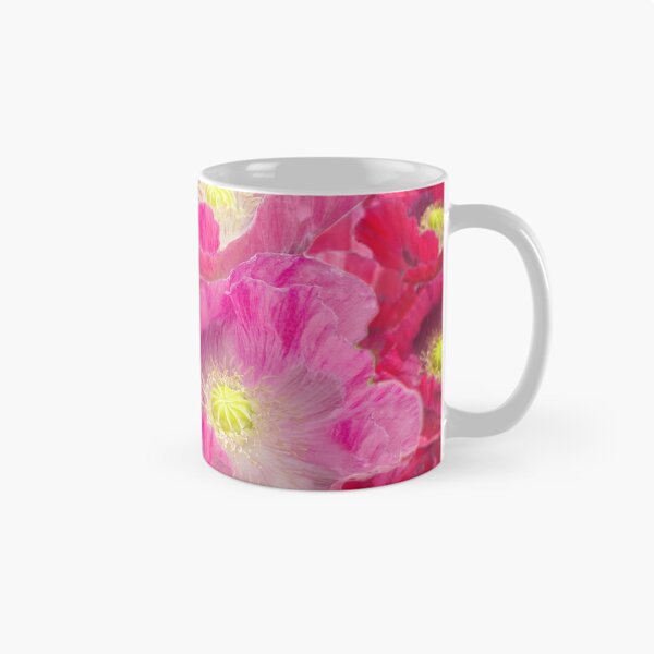 Item preview, PINK-RED FUCHSIA GARDEN POPPY PATTERNS ART designed and sold by sharlesart.