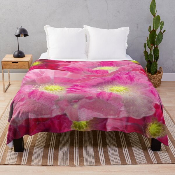 Item preview, PINK-RED FUCHSIA GARDEN POPPY PATTERNS ART designed and sold by sharlesart.