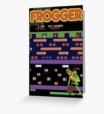 Frogger the Classic Arcade Video Game Greeting Card