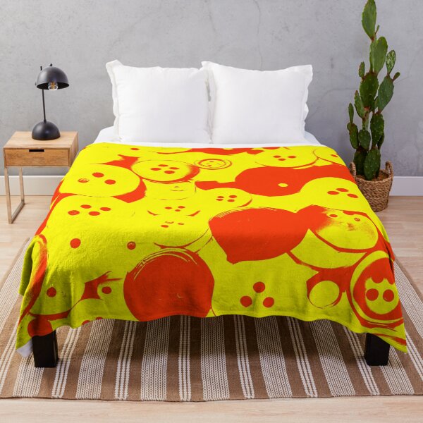 Item preview, Yellow and Red Abstract Buttons designed and sold by asurtiumgreen.