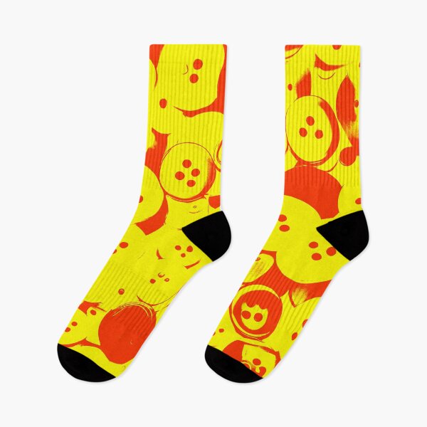 Item preview, Yellow and Red Abstract Buttons designed and sold by asurtiumgreen.