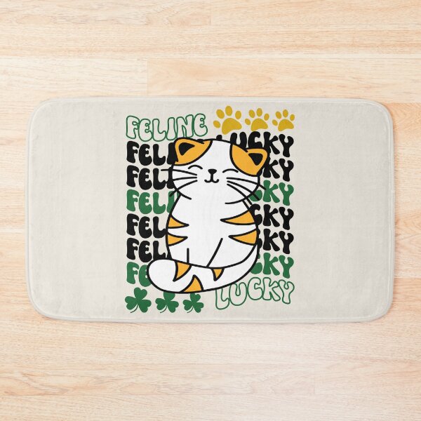 Item preview, Feline Lucky St. Patrick's Day Cute and Funny Lucky Cat - Beige designed and sold by PearlMoonGrapes.