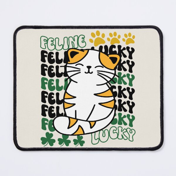 Item preview, Feline Lucky St. Patrick's Day Cute and Funny Lucky Cat - Beige designed and sold by PearlMoonGrapes.