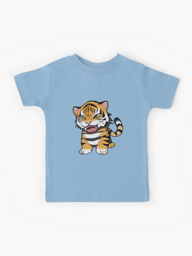 Little cute, but fierce tiger.\