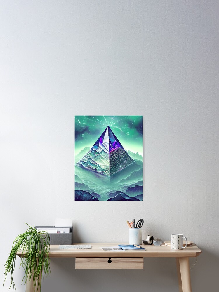 Thumbnail 2 of 3, Poster, Crystal Pyramid designed and sold by deecdee.
