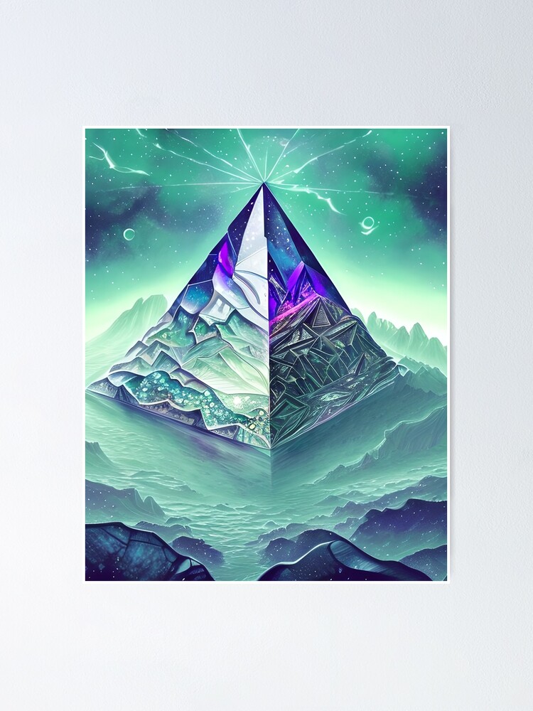 Thumbnail 1 of 3, Poster, Crystal Pyramid designed and sold by deecdee.