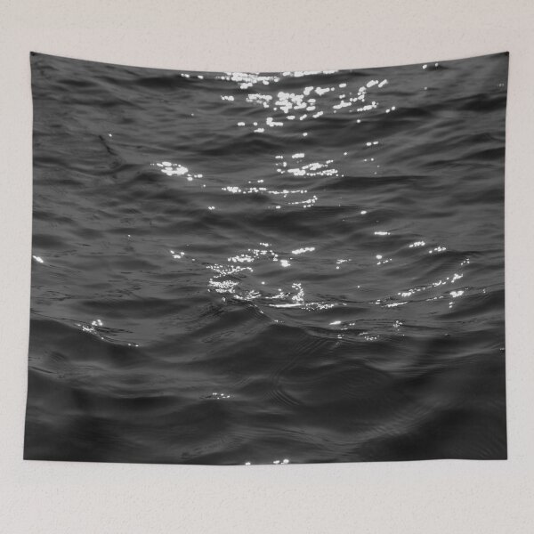 Item preview, Sunlight on Dark Waves, Black and White designed and sold by Reynareyna.