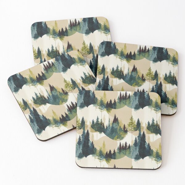 Item preview, Watercolor pastel wood forest  designed and sold by YeKnot.