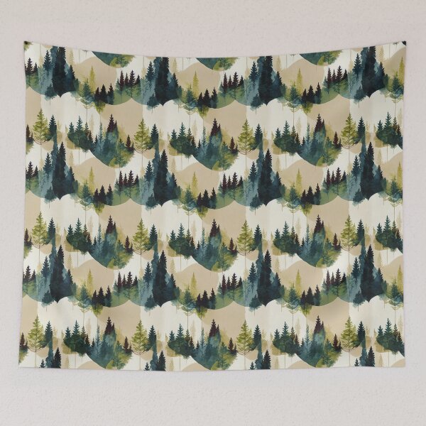 Item preview, Watercolor pastel wood forest  designed and sold by YeKnot.