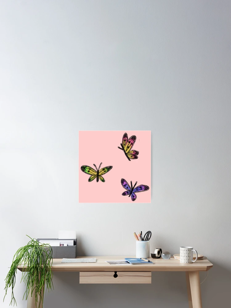 Thumbnail 2 of 3, Poster, Rainbow Butterflies designed and sold by RaspberryPunch.