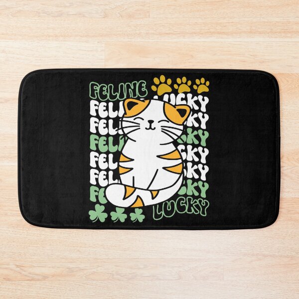 Item preview, Feline Lucky St. Patrick's Day Cute and Funny Lucky Cat 2 - Black designed and sold by PearlMoonGrapes.