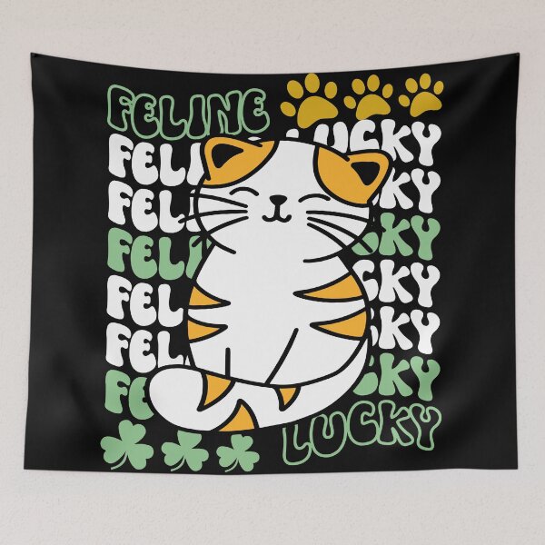 Item preview, Feline Lucky St. Patrick's Day Cute and Funny Lucky Cat 2 - Black designed and sold by PearlMoonGrapes.