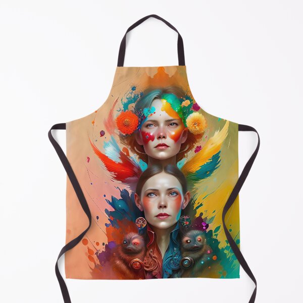 Item preview, Surreal Woman Portrait with Vibrant Colors and Nature Elements designed and sold by artmanikin.