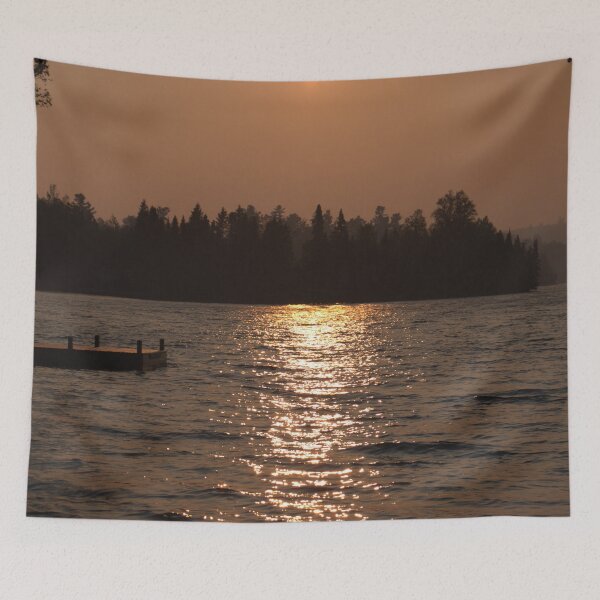 Item preview, Forest, lake, and sunset designed and sold by Reynareyna.