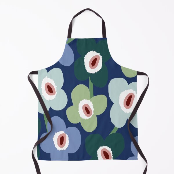 Item preview, Iconic Retro Scandinavian Floral Pattern in Blue and Green designed and sold by Deutschic.