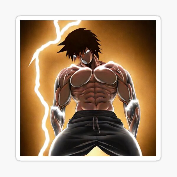 Muscular Anime Guy Stickers for Sale