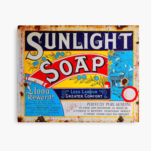 Item preview, Sunlight Soap Vintage Sign designed and sold by ea-photos.