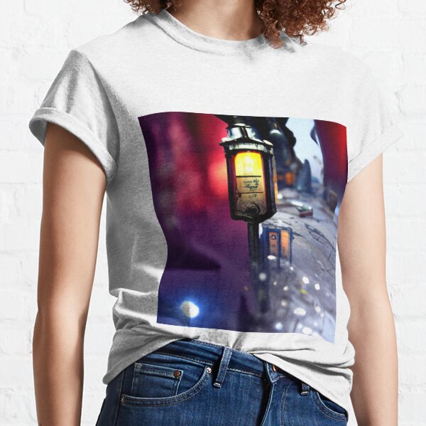 Night, street, lamp, chemist, Meaningless, insipid light Classic T-Shirt