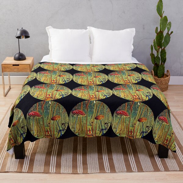 Item preview, Magic fly agarics in a mystical forest designed and sold by Natalia-Vlad.