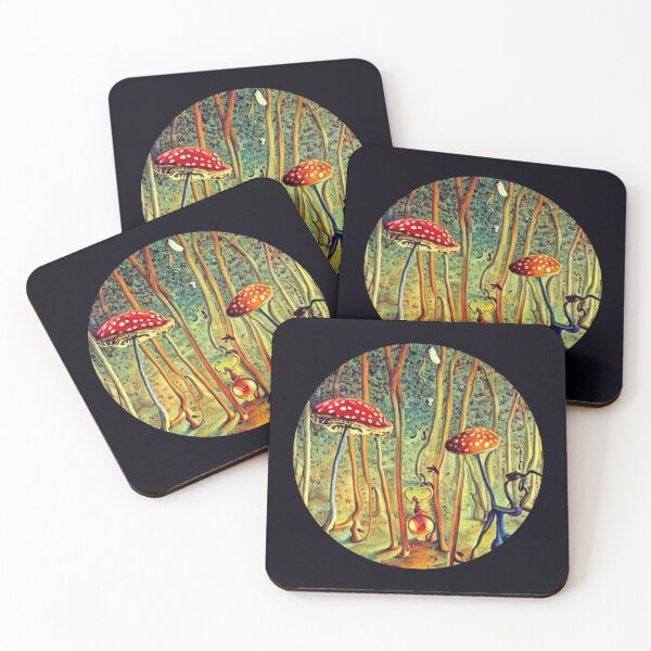 Item preview, Magic fly agarics in a mystical forest designed and sold by Natalia-Vlad.