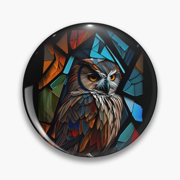 Item preview, Owl - Stained Glass designed and sold by ShadowAndSlate.