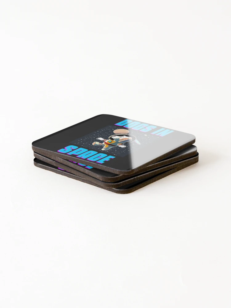 Thumbnail 4 of 5, Coasters (Set of 4), Dogs In Space - Floating designed and sold by Coder-T.