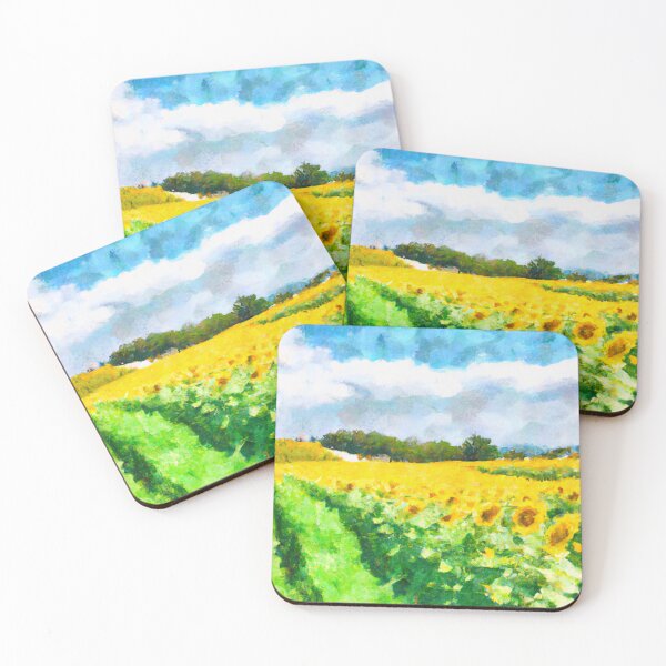 Item preview, Sunflower Fields Painting Van Gogh Style designed and sold by JanesCreations.