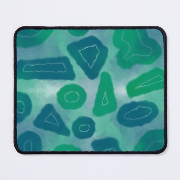 Item preview, Tie and dye Random shapes green blue abstract seamless pattern designed and sold by chuckletuckle.