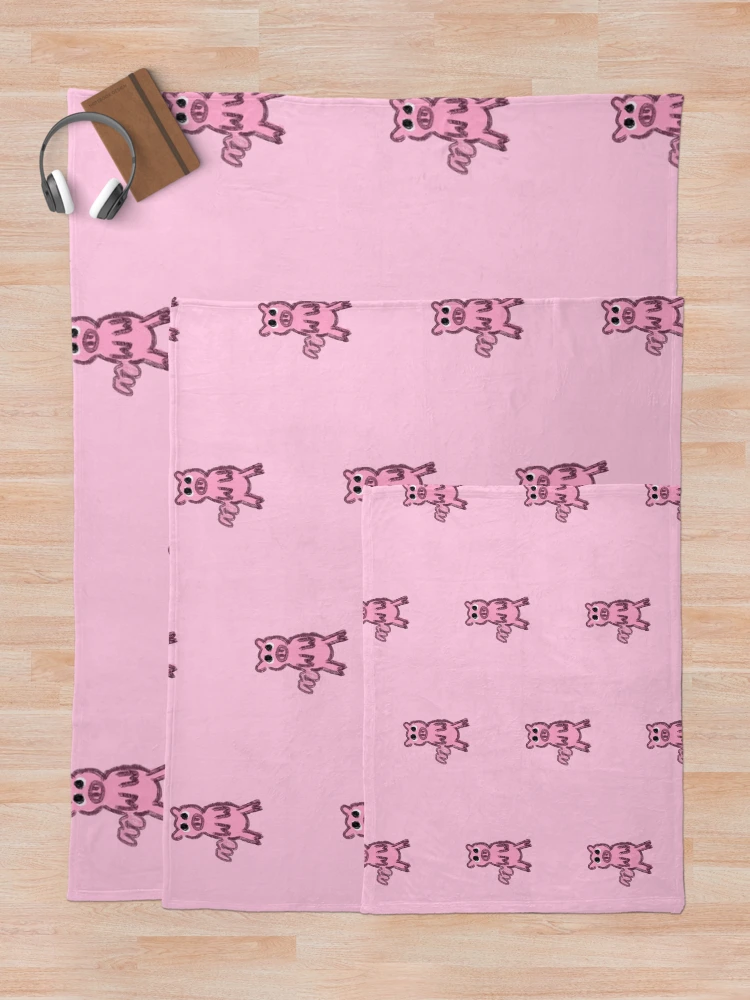 Aperçu 5 sur 6. Plaid avec l'œuvre Porc créée et vendue par RaspberryPunch.