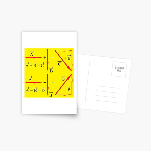 Vector Summation; and Vector Subtraction Postcard