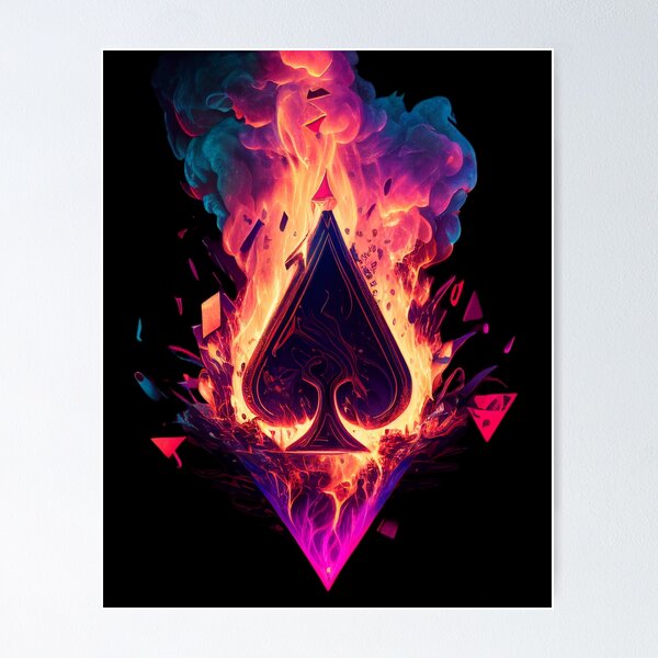 Colorful Ace of Spades Art